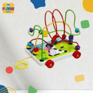 Labyrinthe de Perles en Bois à Roulettes – Jouet Éducatif