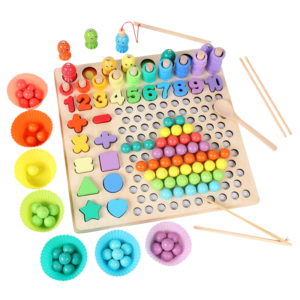 Jouet éducatif enfants bloc tri tirer jouets en bois 16Pcs